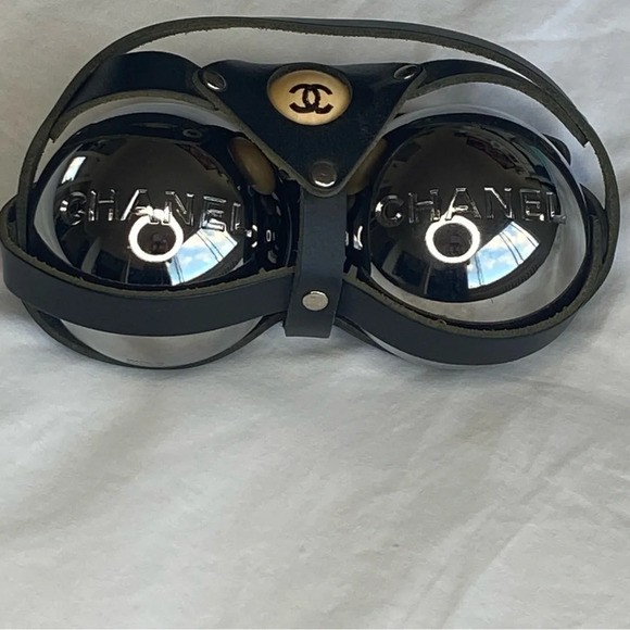 💯 Chanel pétanque set limited edition in chromed steel and black leather chic - Picture 10 of 16